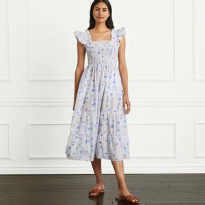 Hill House Nap Dress Blue Botanical L